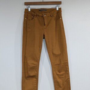 Massimo Dutti Skinny Fit Pants Gold Yellow Size 6